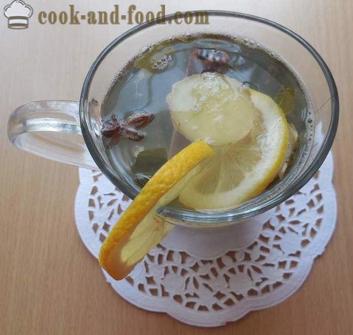 Chá verde com gengibre, limão, mel e especiarias - Como Brew receita chá de gengibre com fotos.