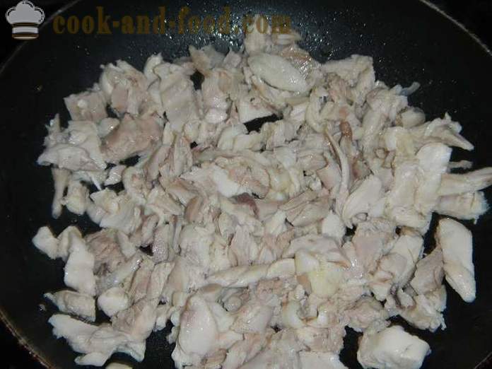 Baforadas de massa folhada pronta com frango - como fazer sopro, um passo a receita passo com fotos.
