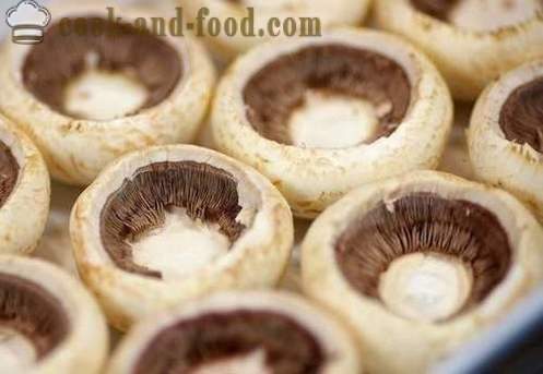 Cogumelos recheados com queijo e assados ​​no forno. receitas simples e deliciosas com fotos.
