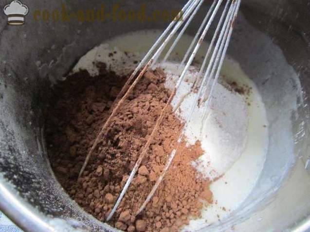 Pão de ló de chocolate com kefir, uma receita simples - como fazer um bolo com kefir sem ovos (fotos receita)
