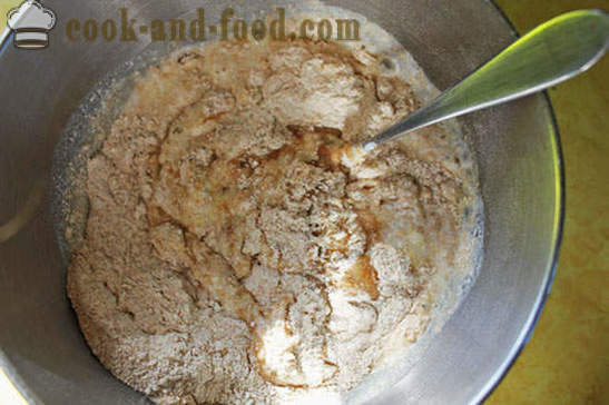 Pão sem fermento e iogurte fermento, cozido no forno - trigo - centeio, receita simples caseiro com uma foto
