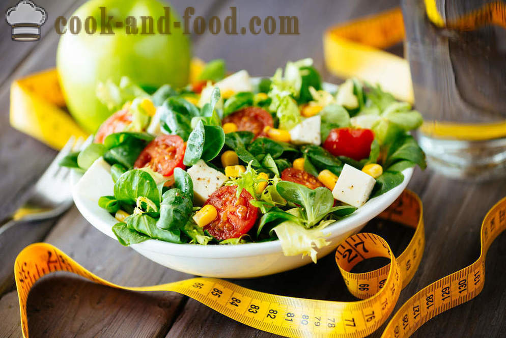Saladas de vegetais da dieta para perda de peso - receitas video em casa